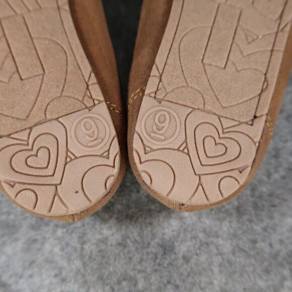 Cat & Jack Shoes Kids 9 Moccasin Slipper Mary Jane Celina Brown Faux Fur Slip On - Picture 12 of 12